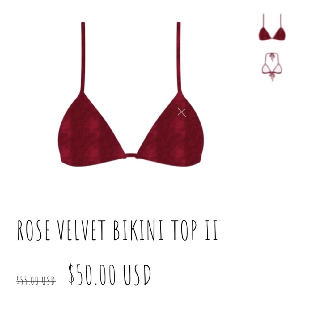 Boutinela velvet bikini set (top & bottom)